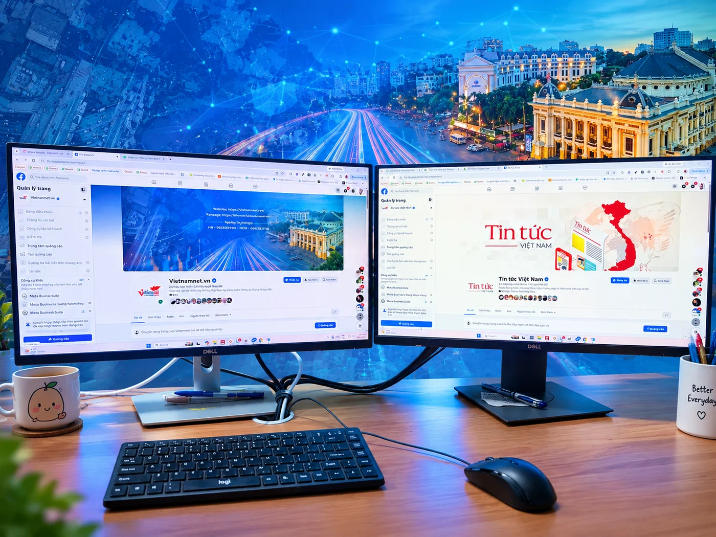 Hệ thống fanpage VietNamNet và Tin tức Việt Nam